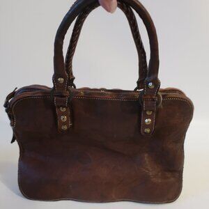 Womens Constanza Rota Brown Leather Made In Italy Messenger Handbag